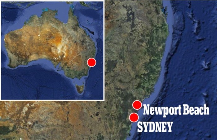 Khu vực con cá voi xấu số bị mắc kẹt - Newport Beach, gần thành phố Sydney.